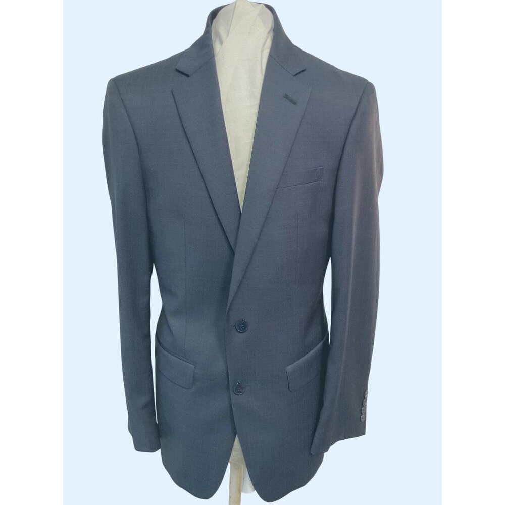 Calvin Klein Slate blueSuit Jacket 38 Extra Slim Fit Notched Lapel Two-Button